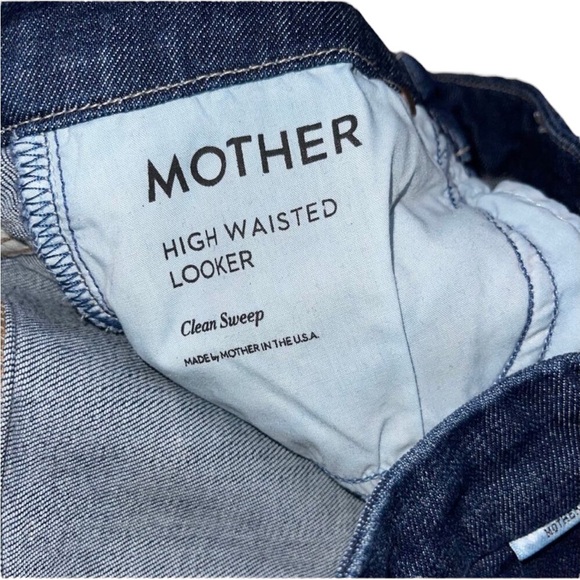 MOTHER High Waisted Looker Skinny Clean Sweep Dark Wash Jeans Size 27 - Picture 14 of 15